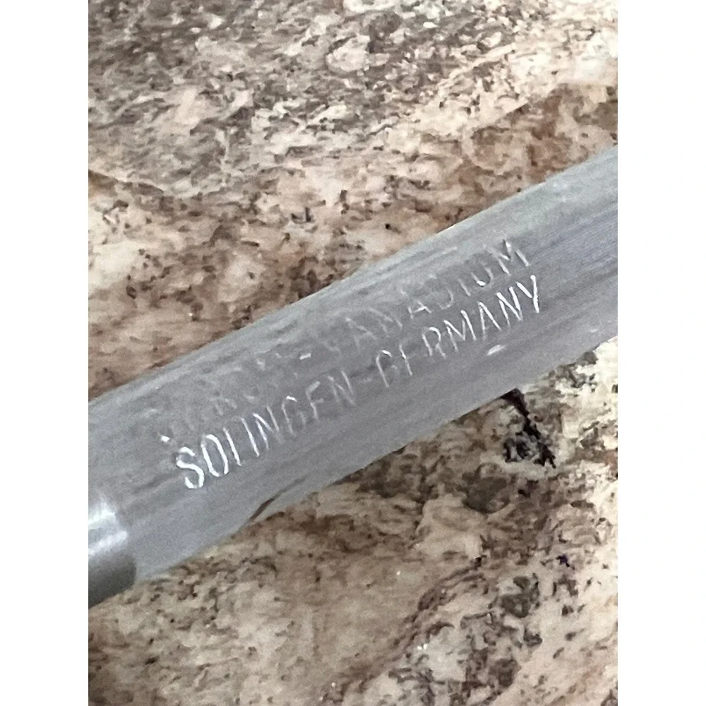 Solingen Germany Chrome Vanadium 10 Inch Knife Honing Sharpening Steel Rod Black